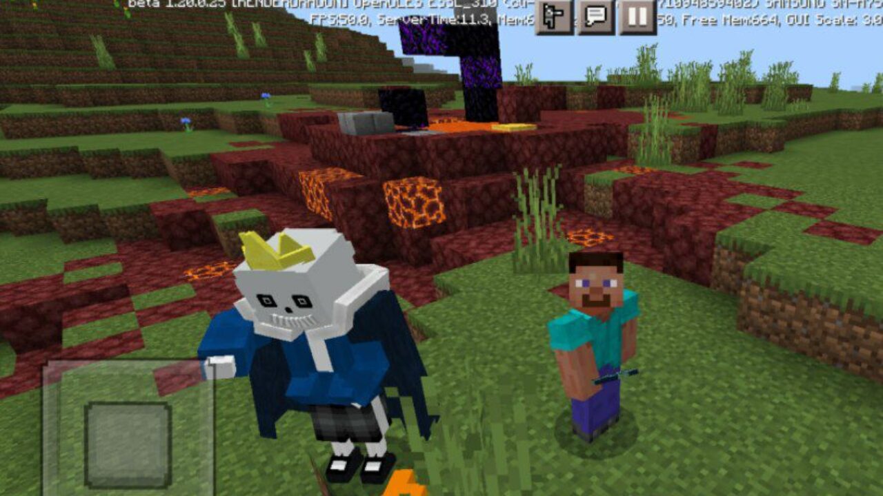 King from Sans Mod for Minecraft PE