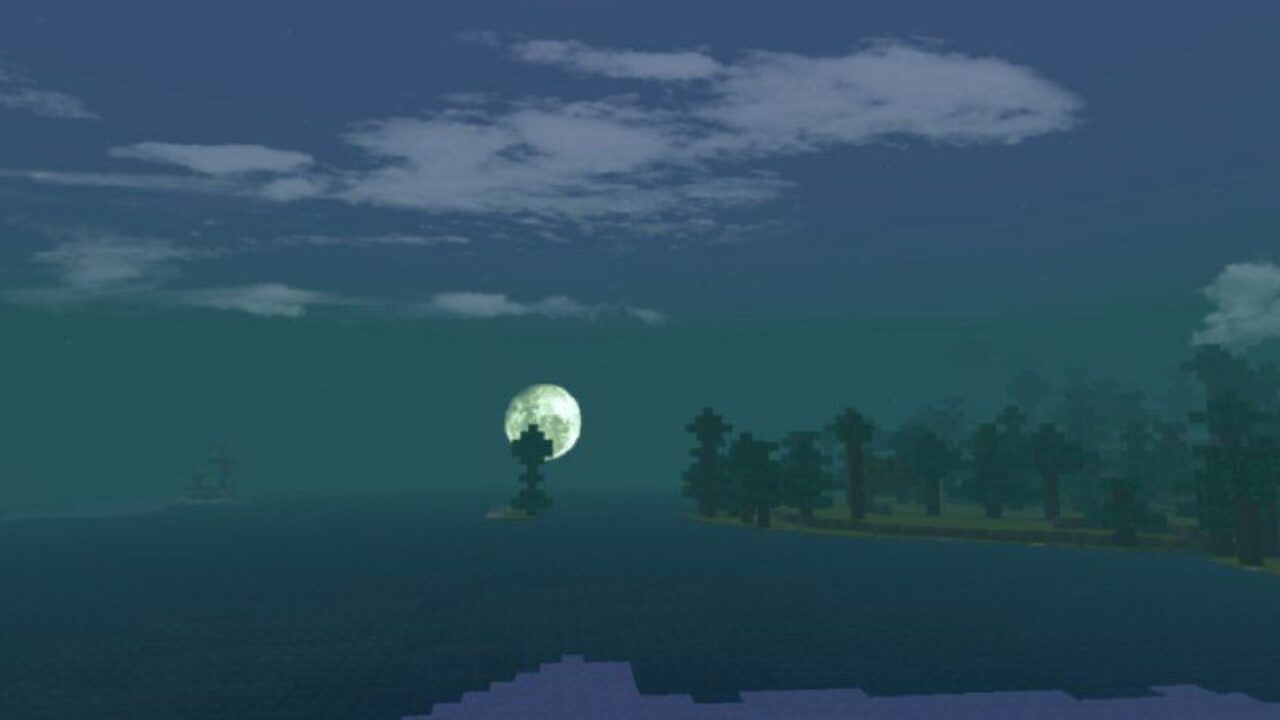 Moon from Iris Shader for Minecraft PE