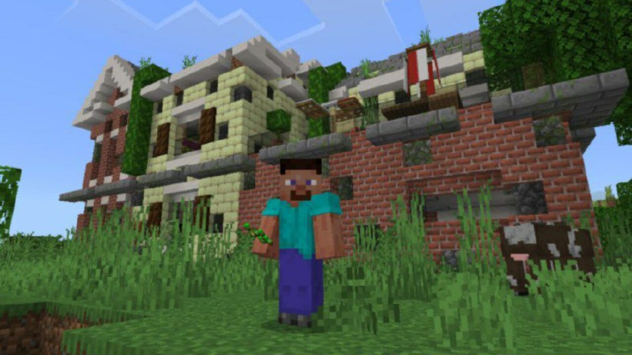 Outside from Abandoned House Mod for Minecraft PE