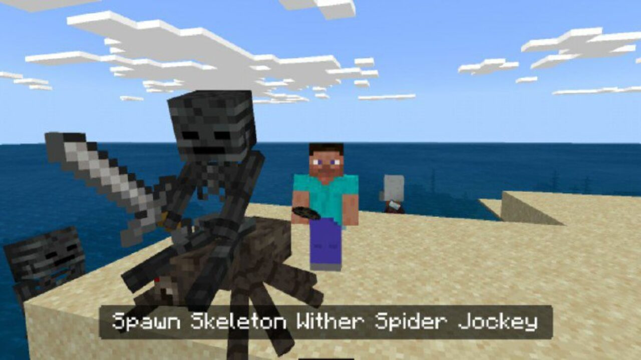 Skeleton Wither from Mob Eggs Mod for Minecraft PE