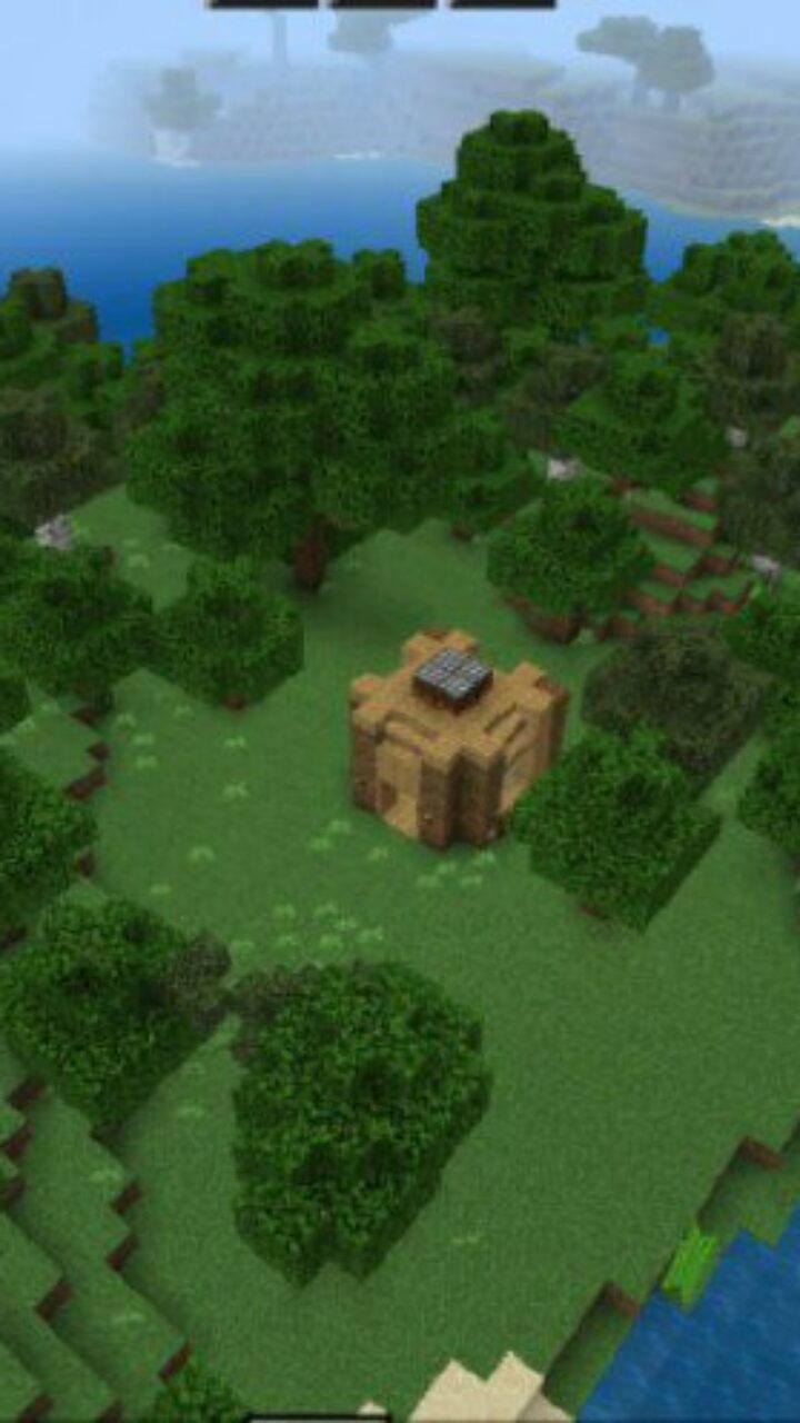 Top View from Start Map for Minecraft PE