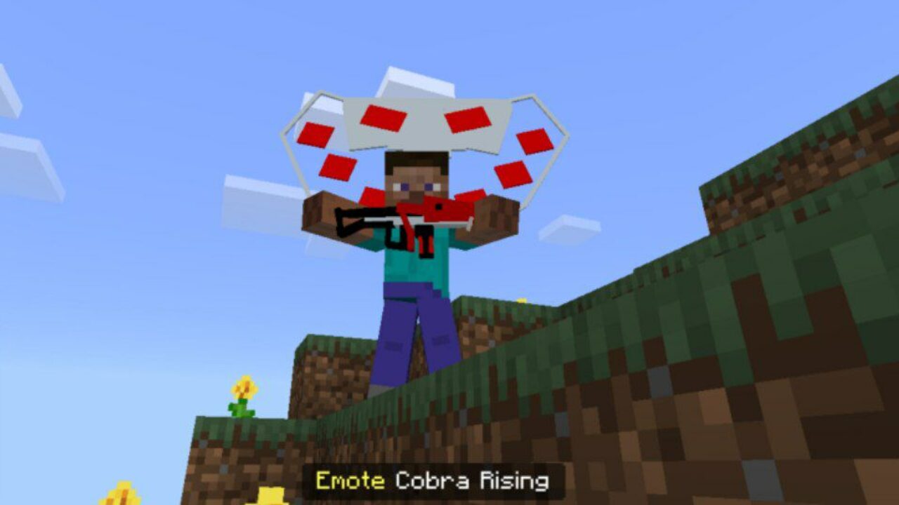 Cobra Rising from Emotes Mod for Minecraft PE