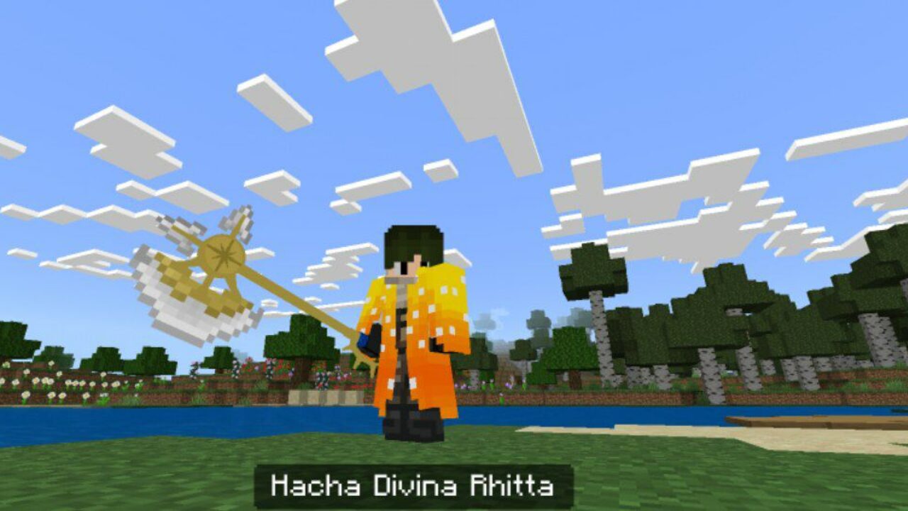 Hacha Divina from Warcraft Mod for Minecraft PE