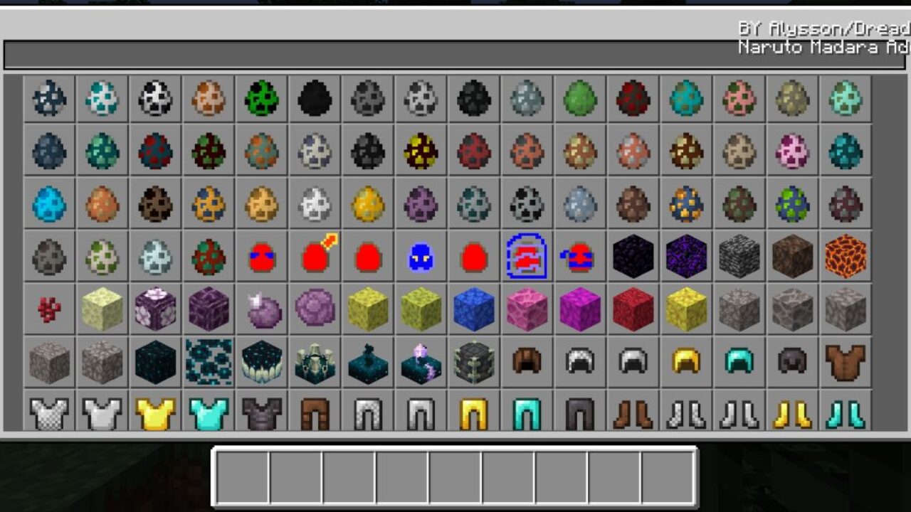 Inventory from Madara Mod for Minecraft PE