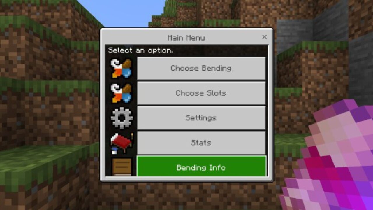 Main Menu from Earth Elements Mod for Minecraft PE