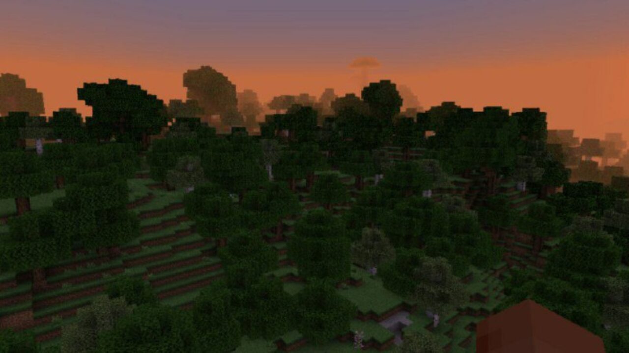 Sunset from Prizma Shader for Minecraft PE