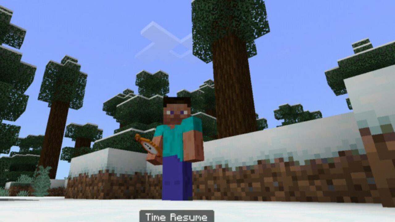 Time Resume from Time Stop Mod for Minecraft PE