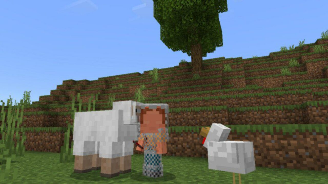 With Animals from Baby Texture Pack for Minecraft PE