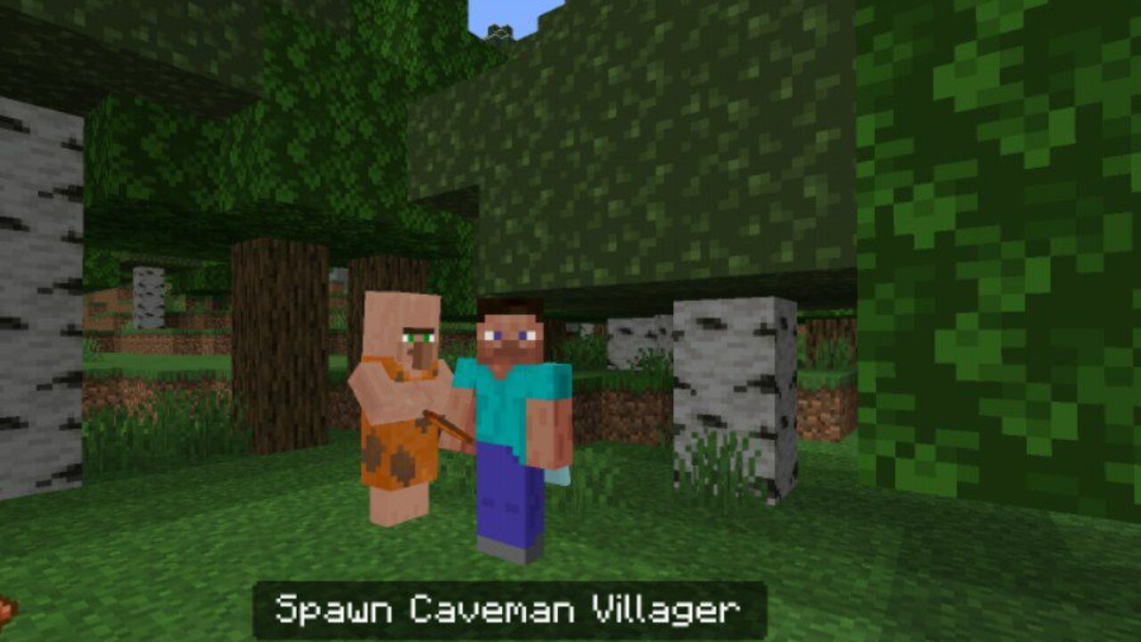 Caveman Villager from Caveman Mod for Minecraft PE