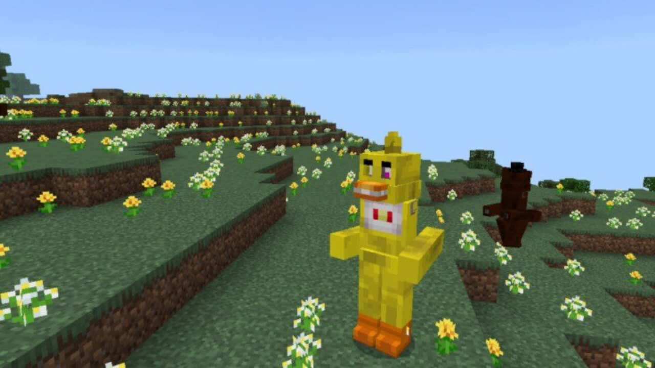 Chica from Freddy Mod for Minecraft PE