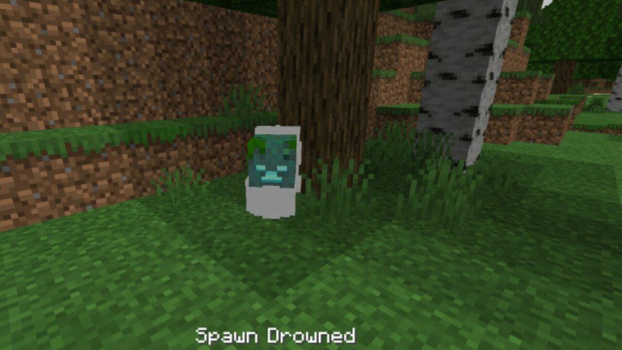 Drowned from Skibidi Toilet Texture Pack for Minecraft PE