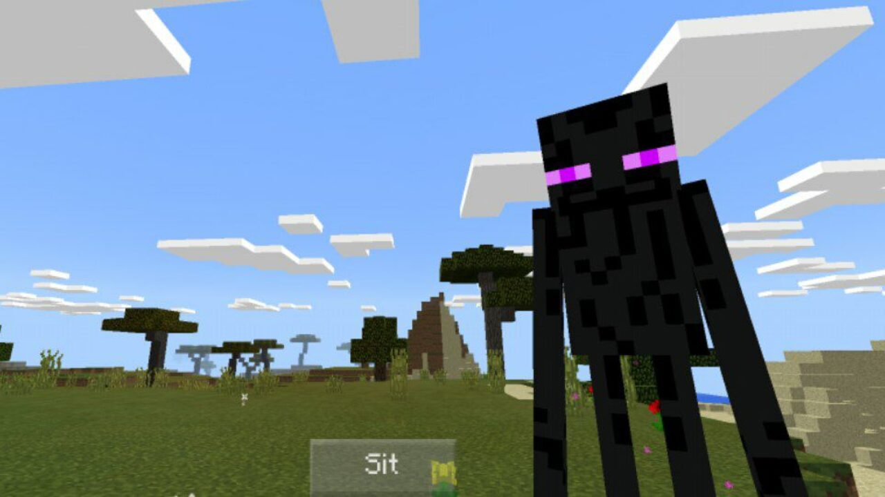 Sit from Enderman Mod for Minecraft PE