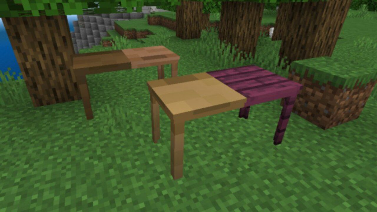 Table from 3D Furniture Mod for Minecraft PE