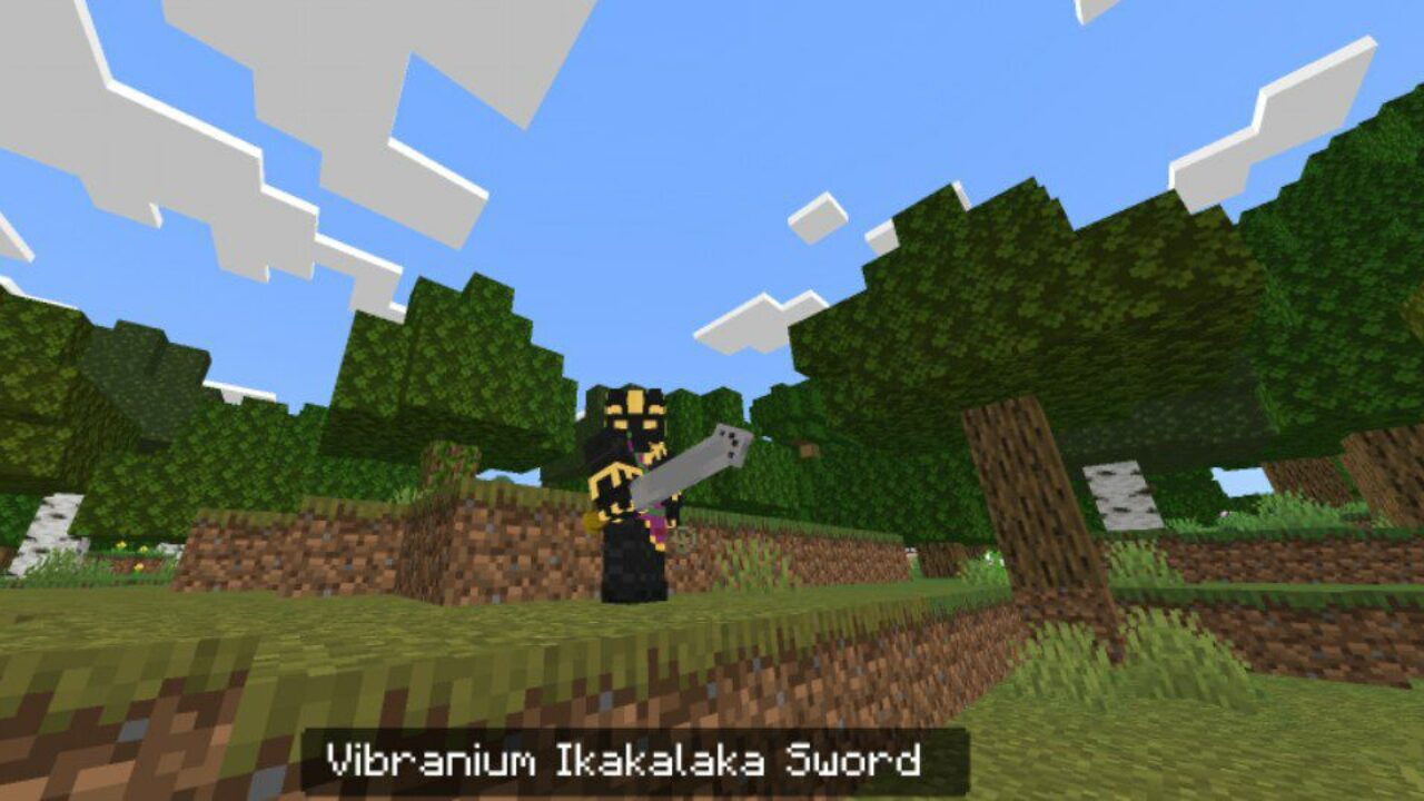 Vibranium Sword from Black Panther Mod for Minecraft PE