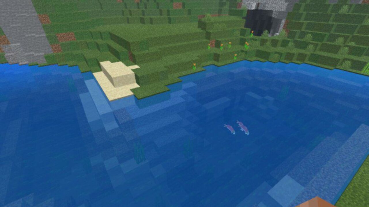 Water from Optifine Texture Pack for Minecraft PE