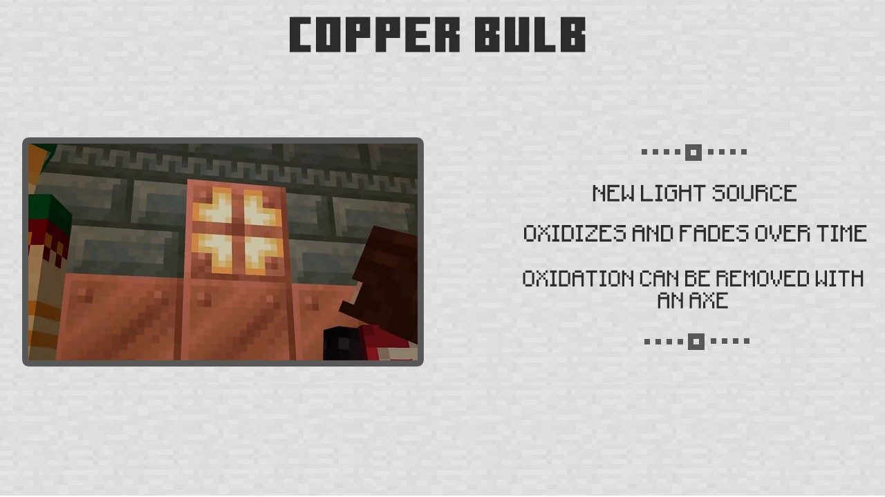 Copper Bulb for Minecraft PE 1.20-1.21