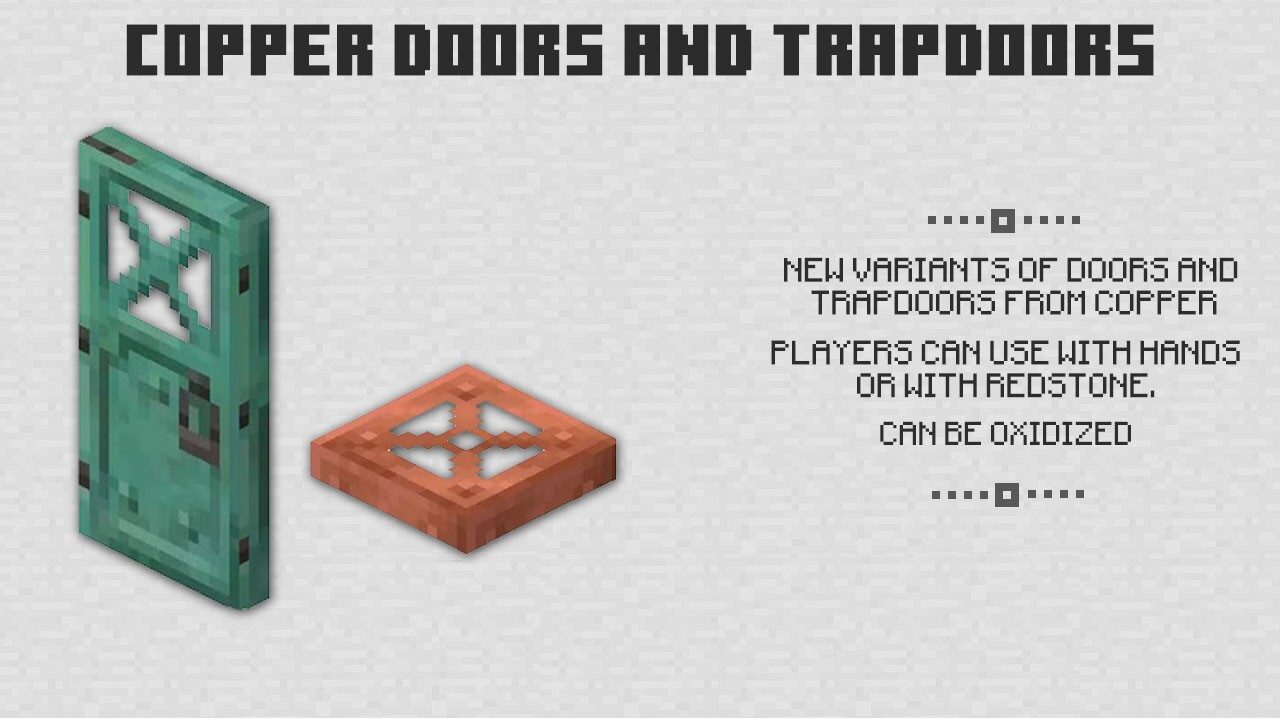 Copper Doors for Minecraft PE 1.20-1.21