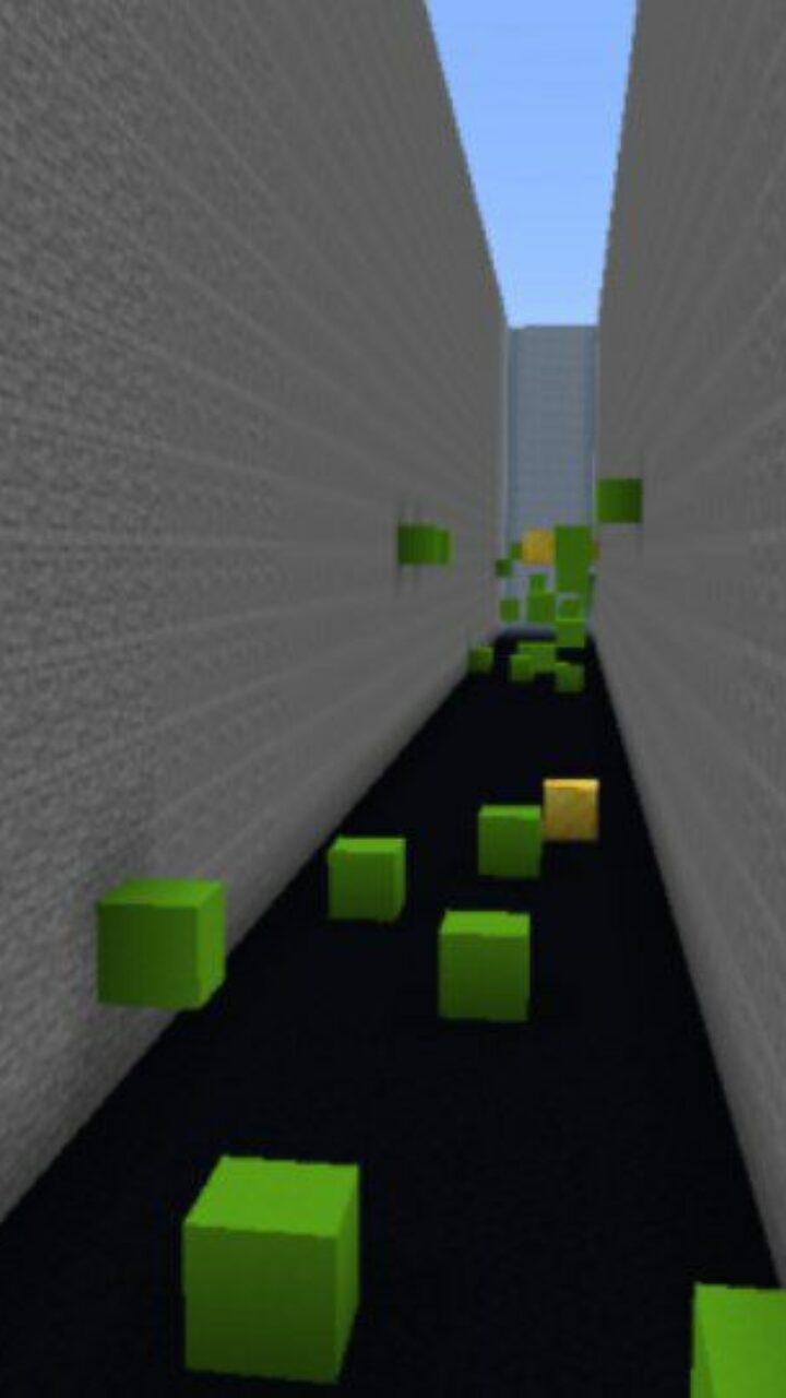 Green Blocks from Parkour Jump Map for Minecraft PE