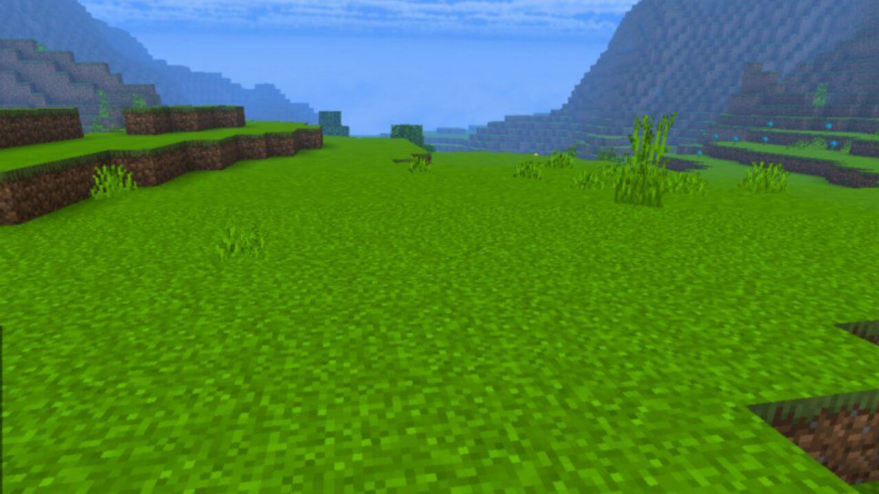 Green Grass from BSFBE Shader for Minecraft PE