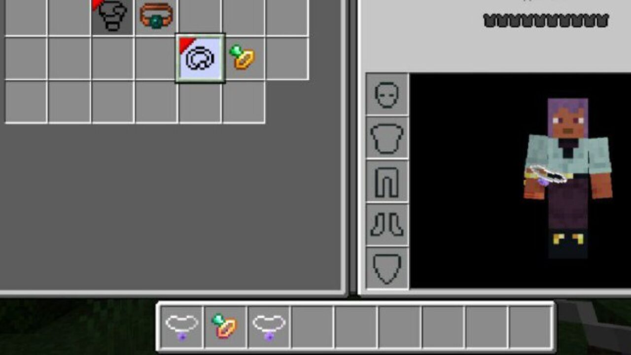 Inventory from New Equipment Slots Mod for Minecraft PE