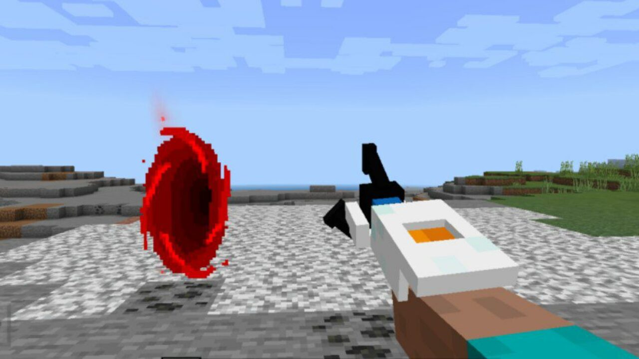 Use Gun from Better Portals Mod for Minecraft PE