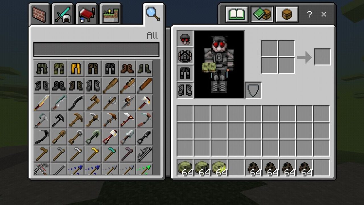 Weapon from Radiation Mod for Minecraft PE