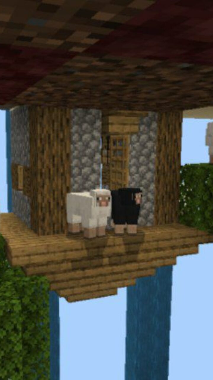 Animals from Upside Down Chunk Map for Minecraft PE