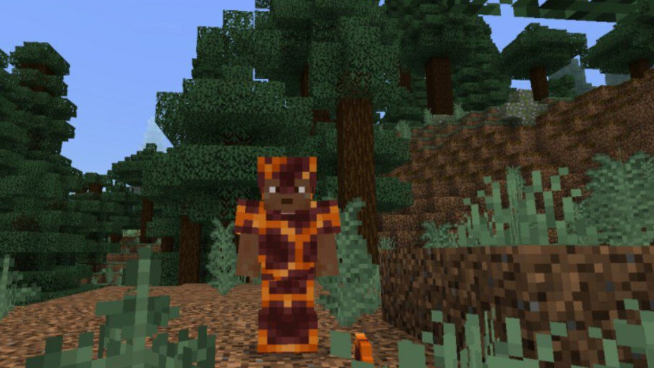 Armor from Magma Armor and Sword Mod for Minecraft PE