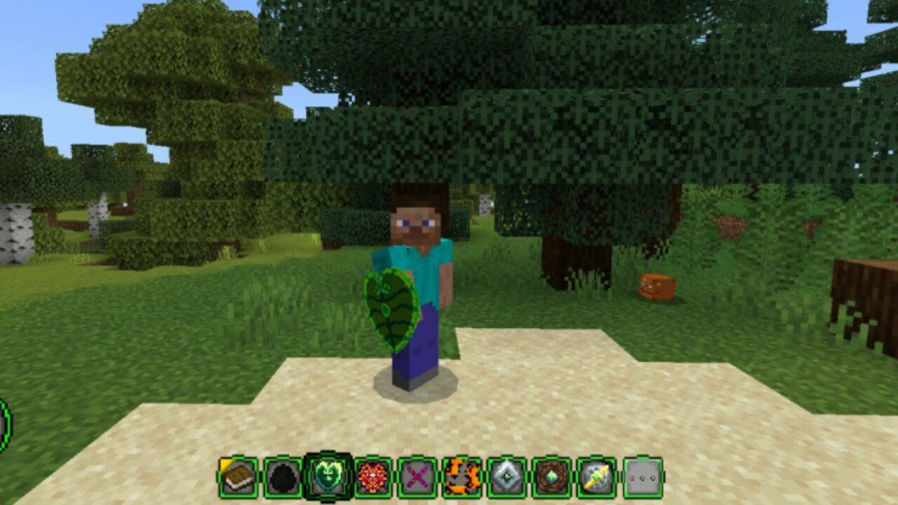 Green Shield from Shield Hero Mod for Minecraft PE