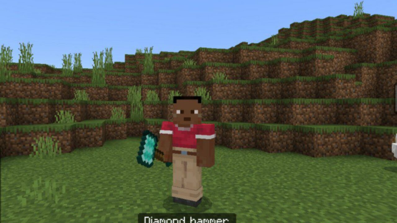 Hammer from Basic Weapons Mod for Minecraft PE