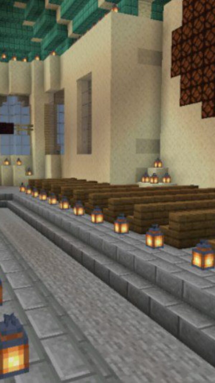 Inside from Church Map for Minecraft PE