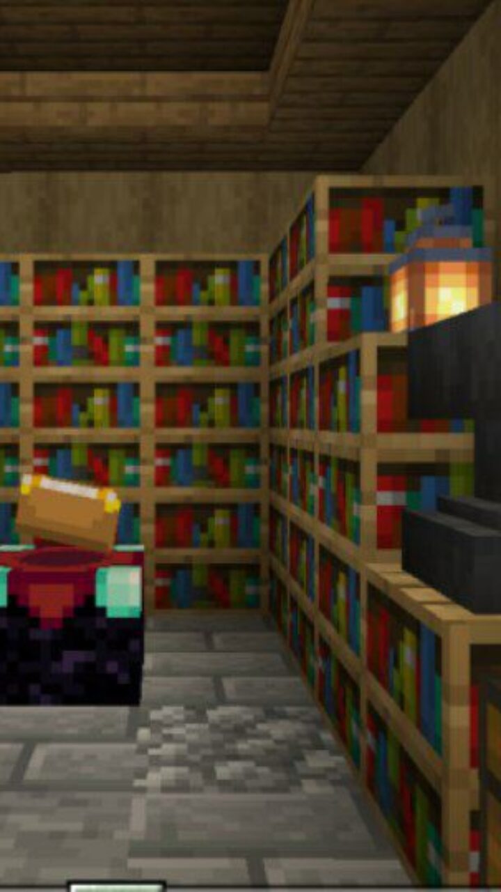 Library from Underground Base Map for Minecraft PE