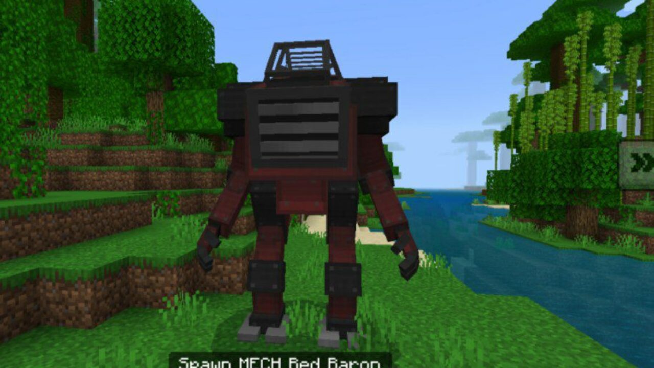 Red Baron from Craftable Mechs Mod for Minecraft PE