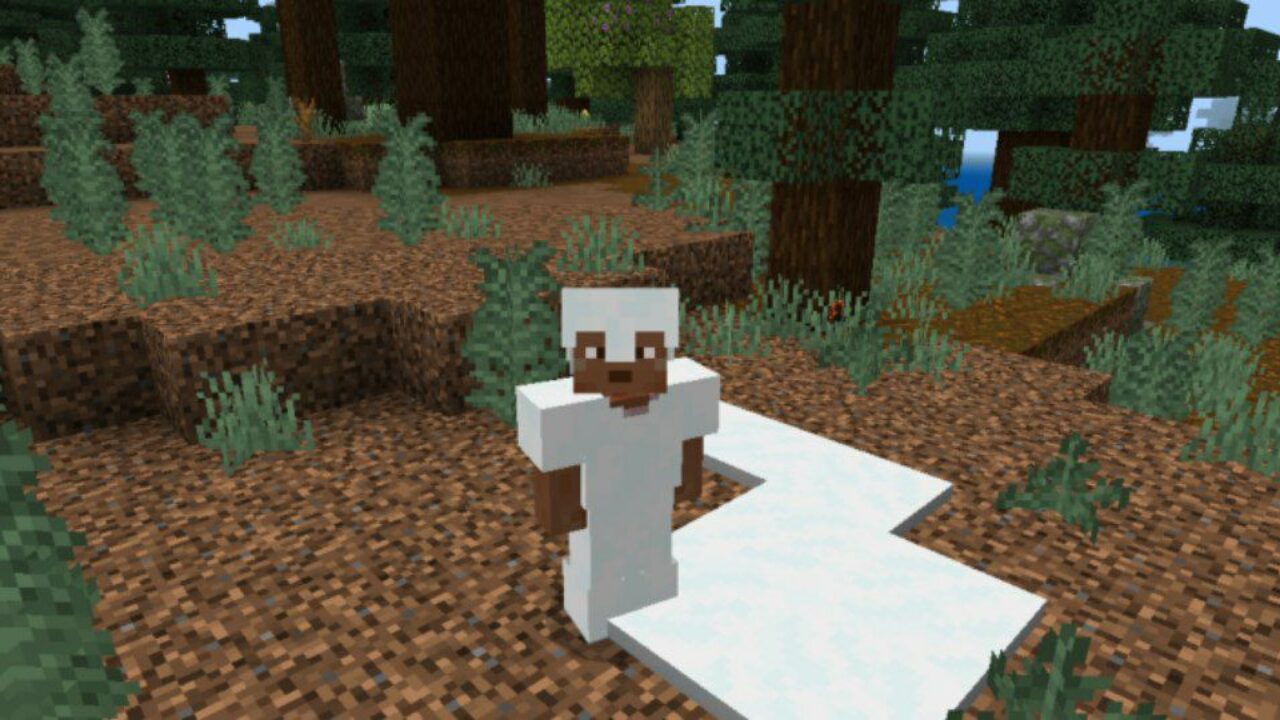 Snow Armor from Magma Armor and Sword Mod for Minecraft PE