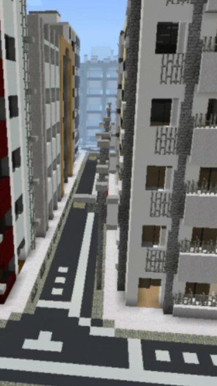 Street from Takeshita City Map for Minecraft PE