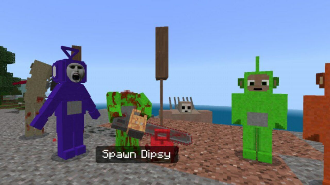 Dipsy from Slendytubbies Mod for Minecraft PE