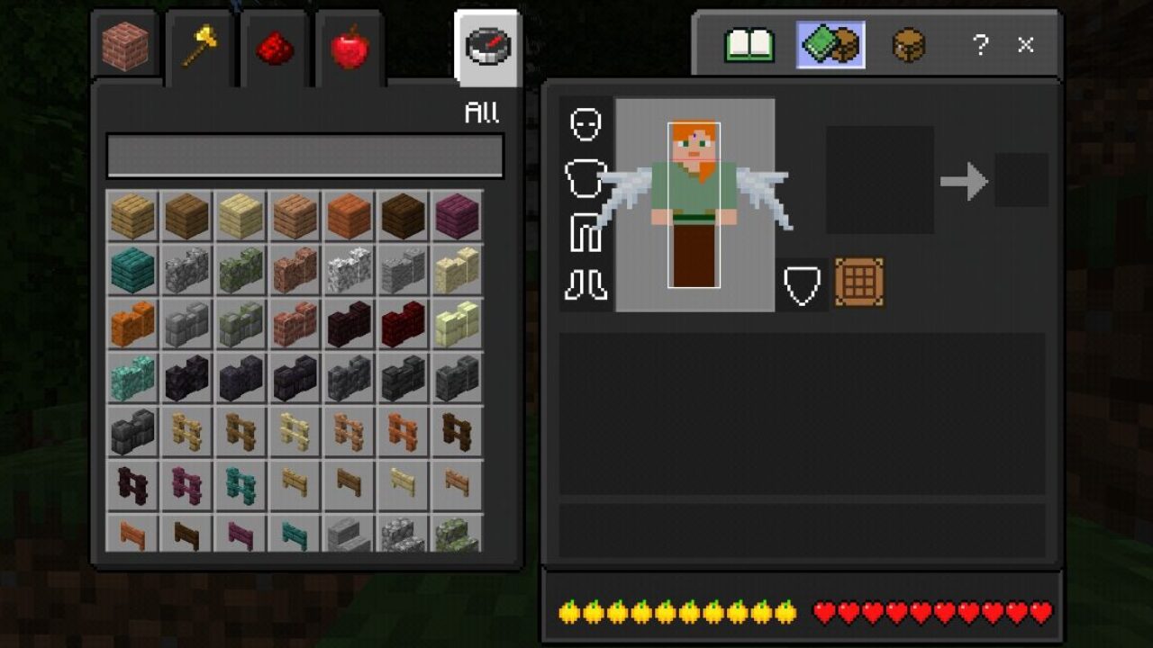 Inventory from Menu Mod for Minecraft PE