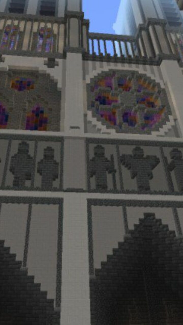 Notre Dam from Paris Map for Minecraft PE