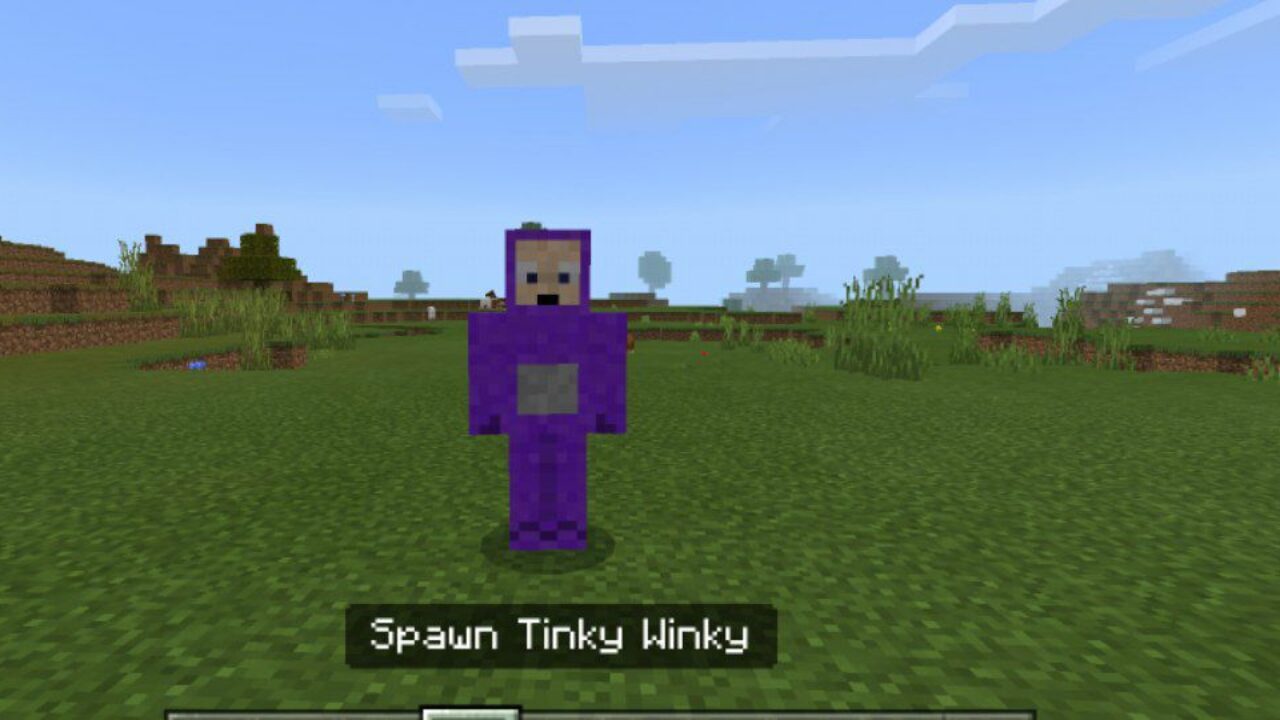 Tinky Winky from Teletubbies Mod for Minecraft PE