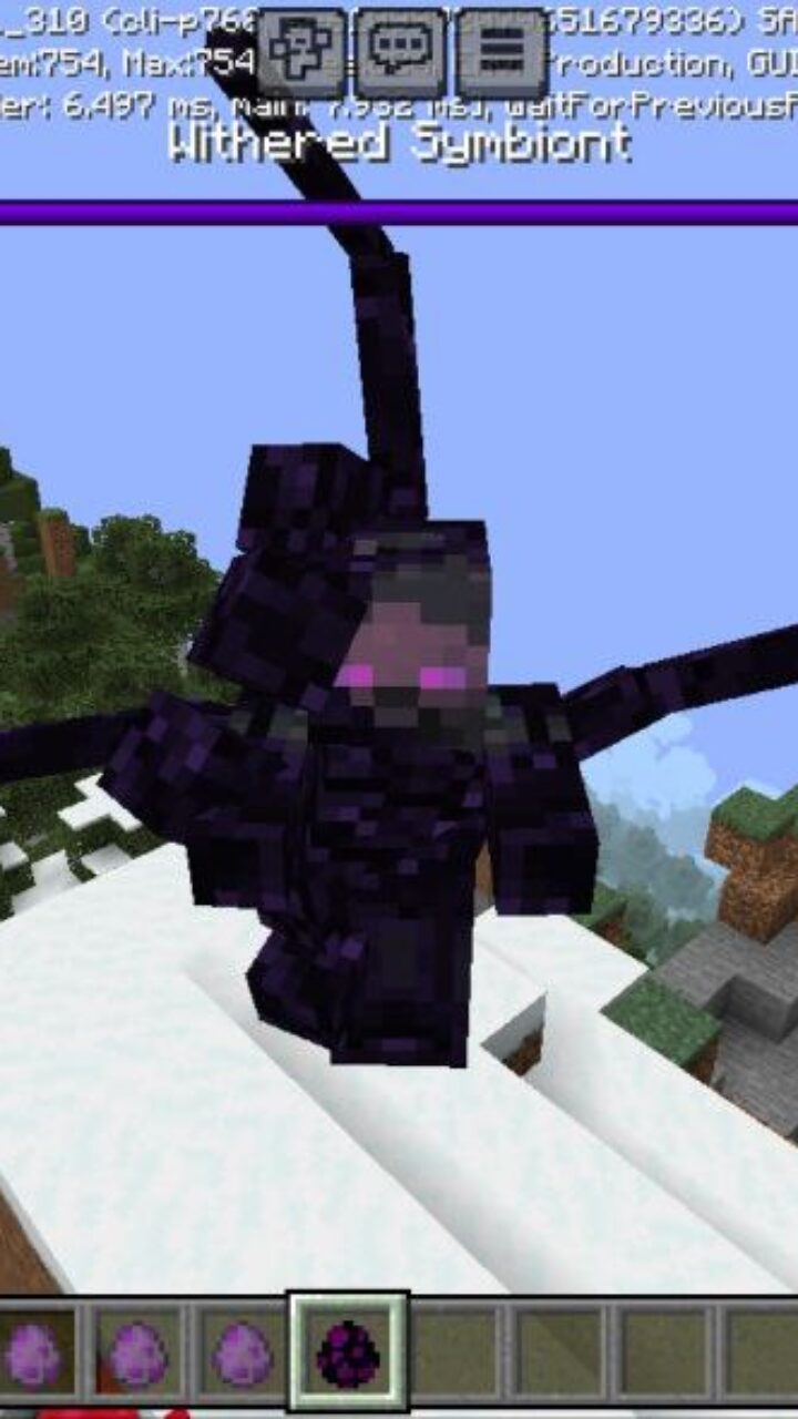 Creepy Creature from Wither Storm Mod for Minecraft PE