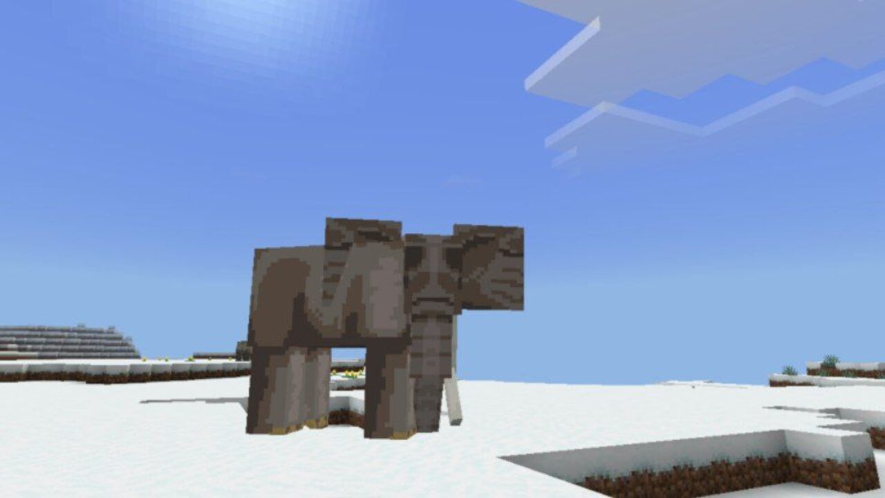 Elephant from Safari Animals Mod for Minecraft PE