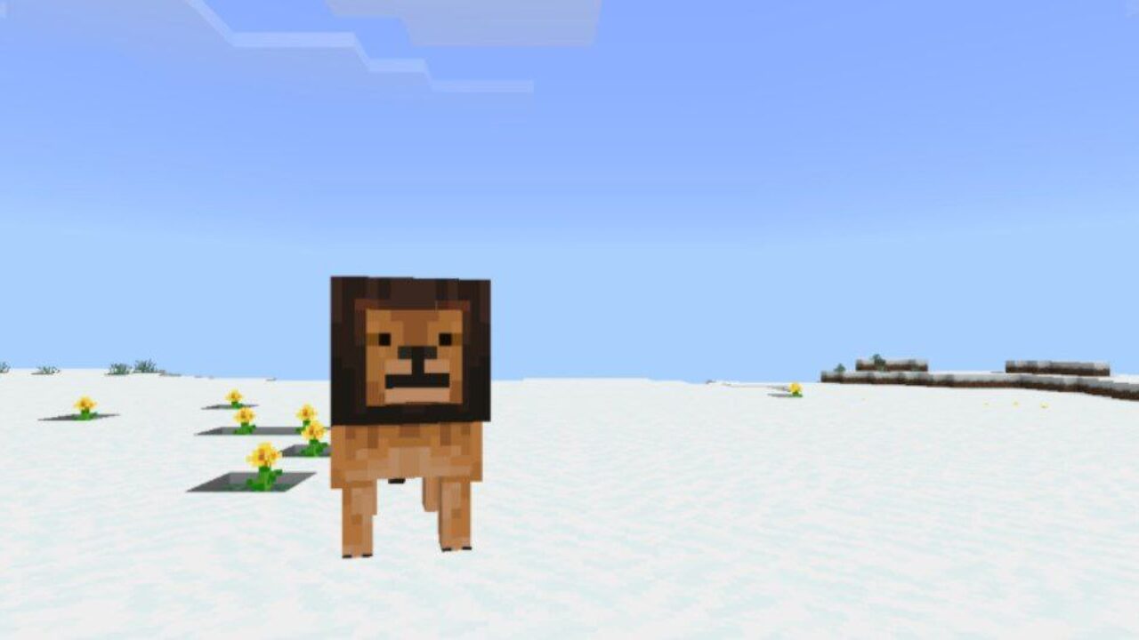 Lion from Safari Animals Mod for Minecraft PE