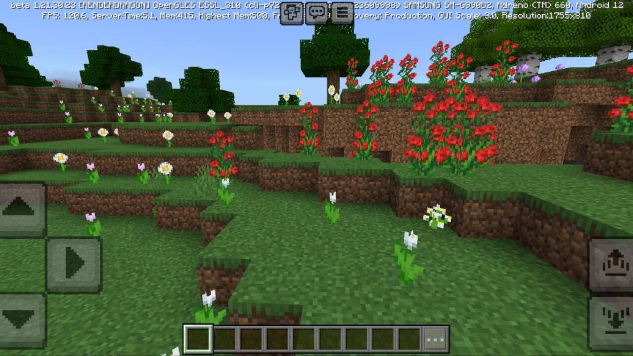 Nature from Bare Bones Texture Pack for Minecraft PE