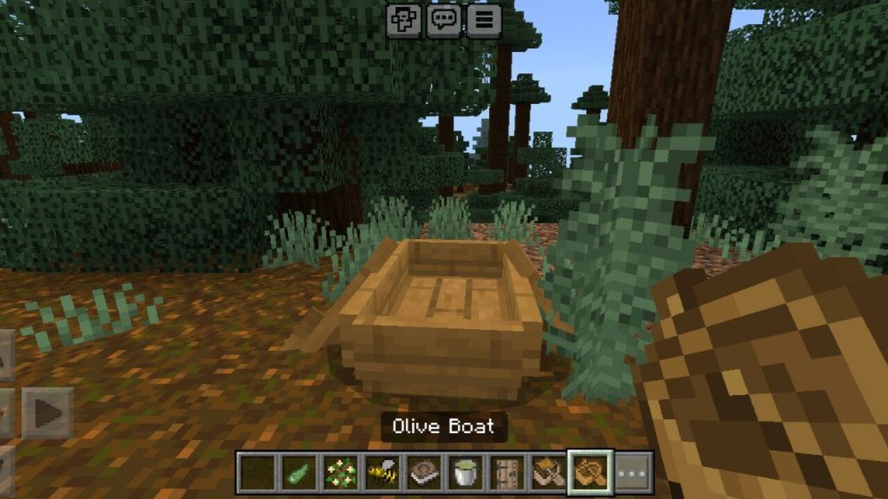 Olive Boat from Rustic Agriculture Mod for Minecraft PE