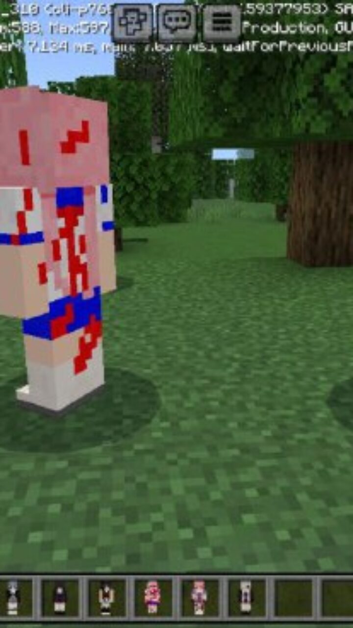 Yandere from Waifus Mod for Minecraft PE