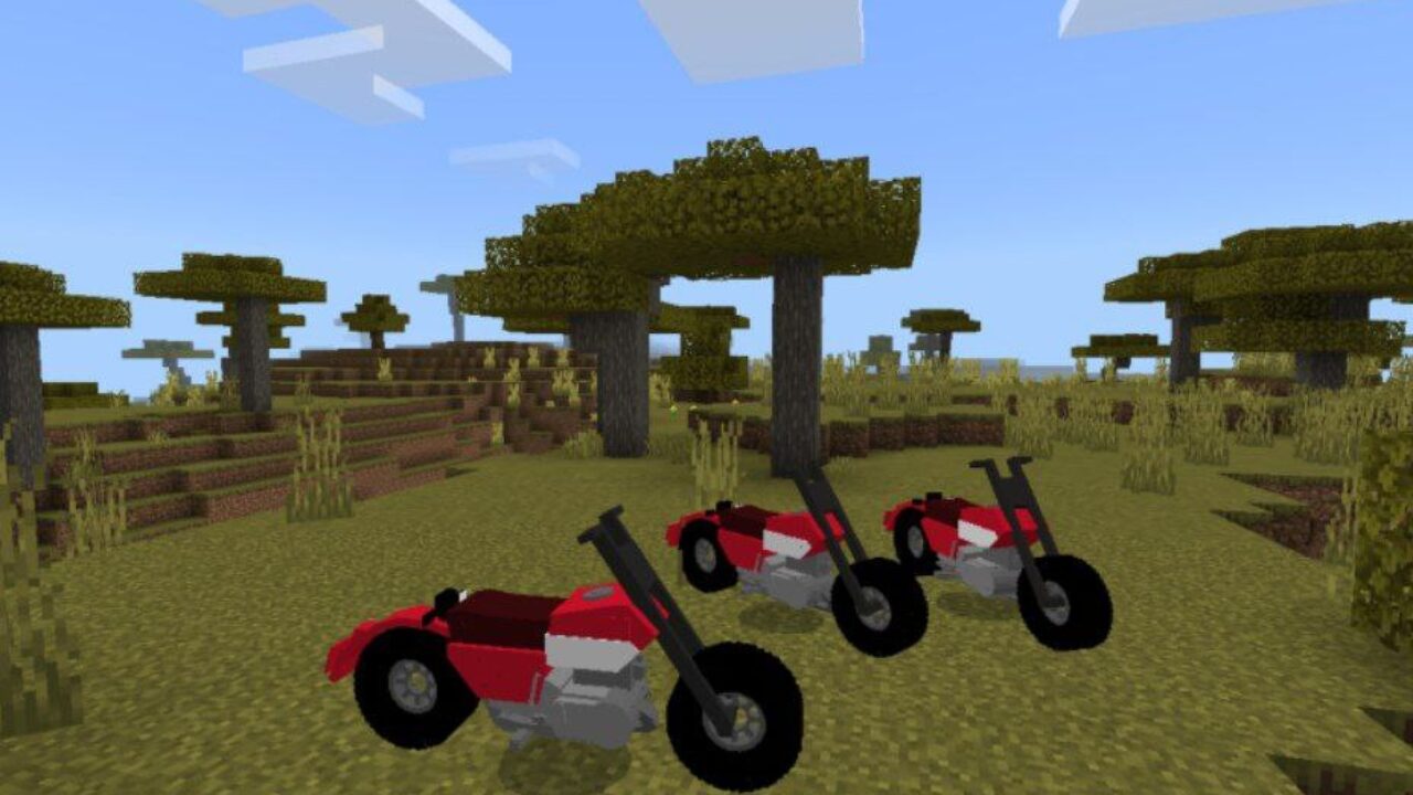 Bikes from Essential Vehicles Mod for Minecraft PE