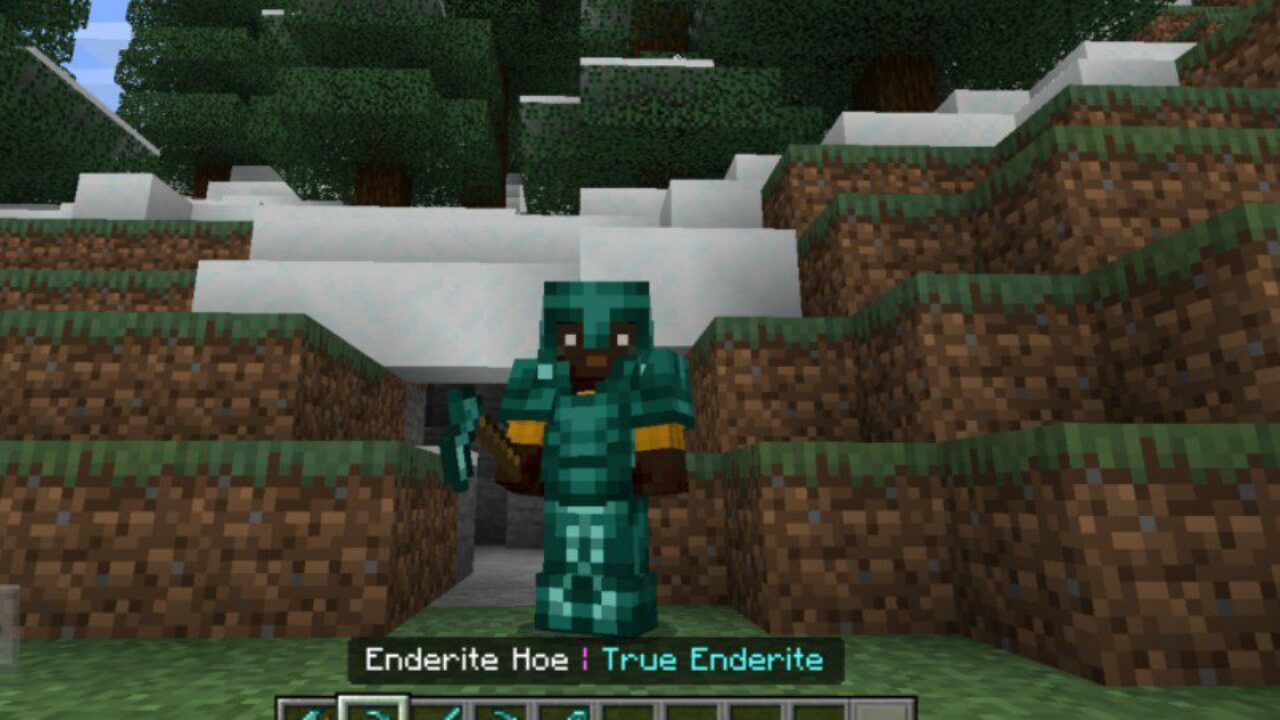 Hoe from True Enderite Mod for Minecraft PE