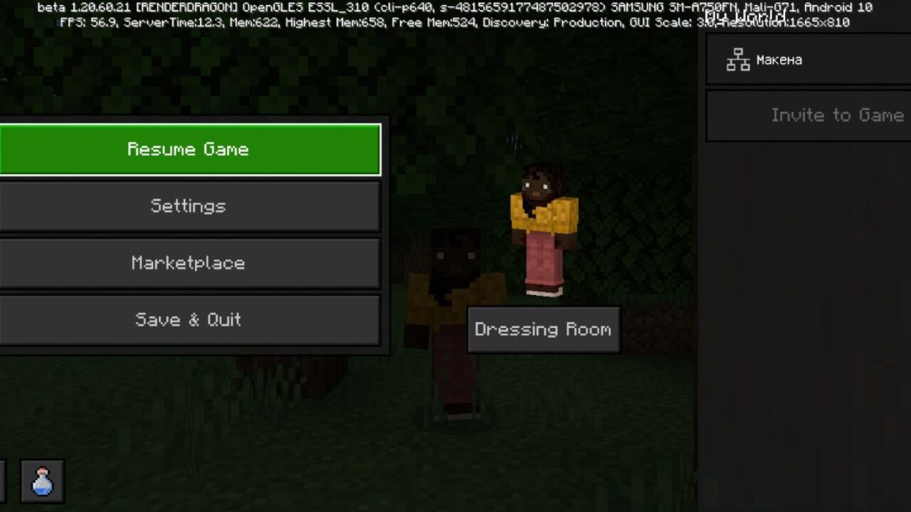 Pause from Black Texture Pack for Minecraft PE