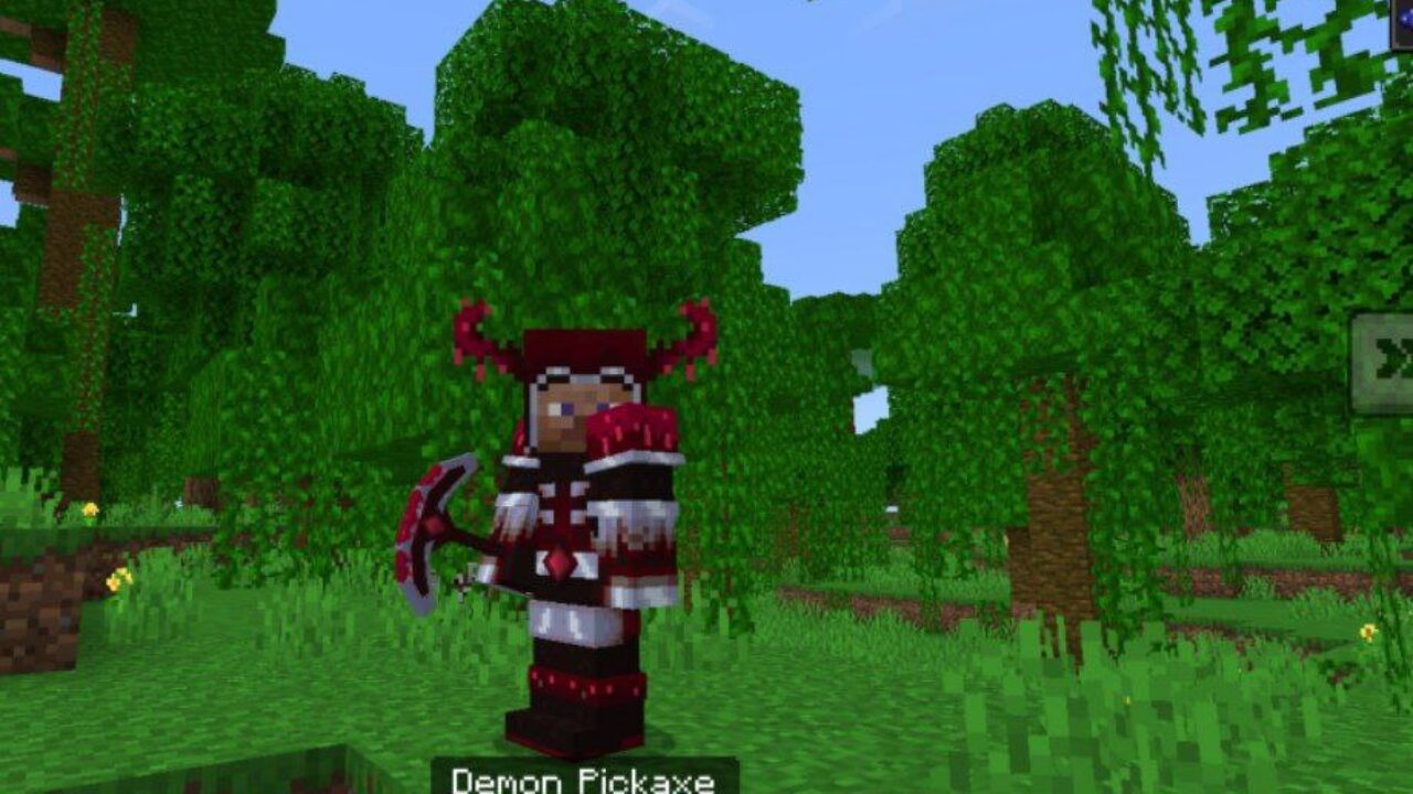 Pickaxe from Demon Tools Mod for Minecraft PE