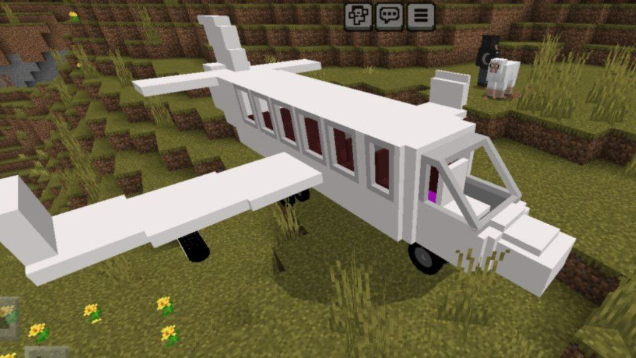 Plane from Essential Vehicles Mod for Minecraft PE